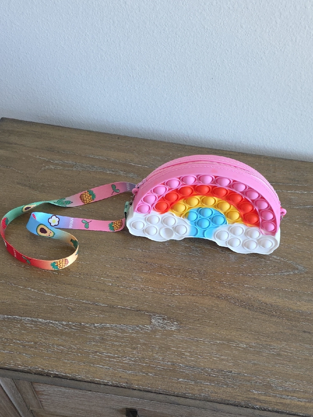 Kids Rainbow Pop-it Crossbody Bag - Pink